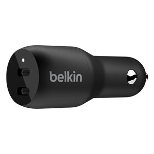 Belkin BOOST CHARGE duální USB-C (PD) nabíječka do auta, 36W, černá