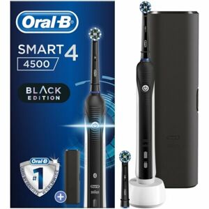 Oral-B Smart 4 4500 Cross Action chytrý zubní kartáček černý