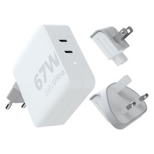 Xtorm 67W GaN Ultra Travel Charger cestovní nabíječka + USB-C PD kabel, bílá