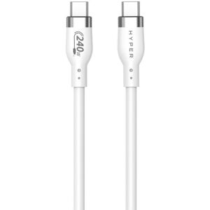 Hyper Silicone 240W USB-C nabíjecí kabel 2m bílý