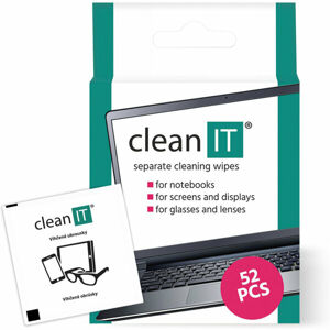 CLEAN IT vlhčené čistící ubrousky na obrazovky, 52ks (CL-150)