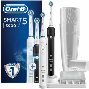 Oral-B Smart 5 5900 chytrý zubní kartáček, dvě držadla hlavice Cross Action bílý