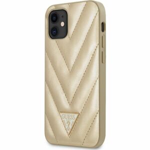 Guess V Quilted kryt iPhone 12 mini 5.4" zlatý