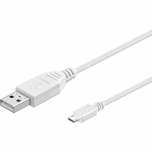 PremiumCord kabel USB 2.0 A-Micro USB B 0,5m bílý