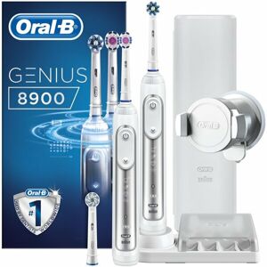 Oral-B Genius 8900 Cross Action chytrý zubní kartáček stříbrný